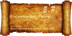 Enczenberger Petra névjegykártya