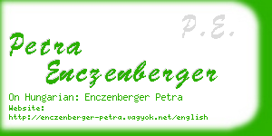 petra enczenberger business card
